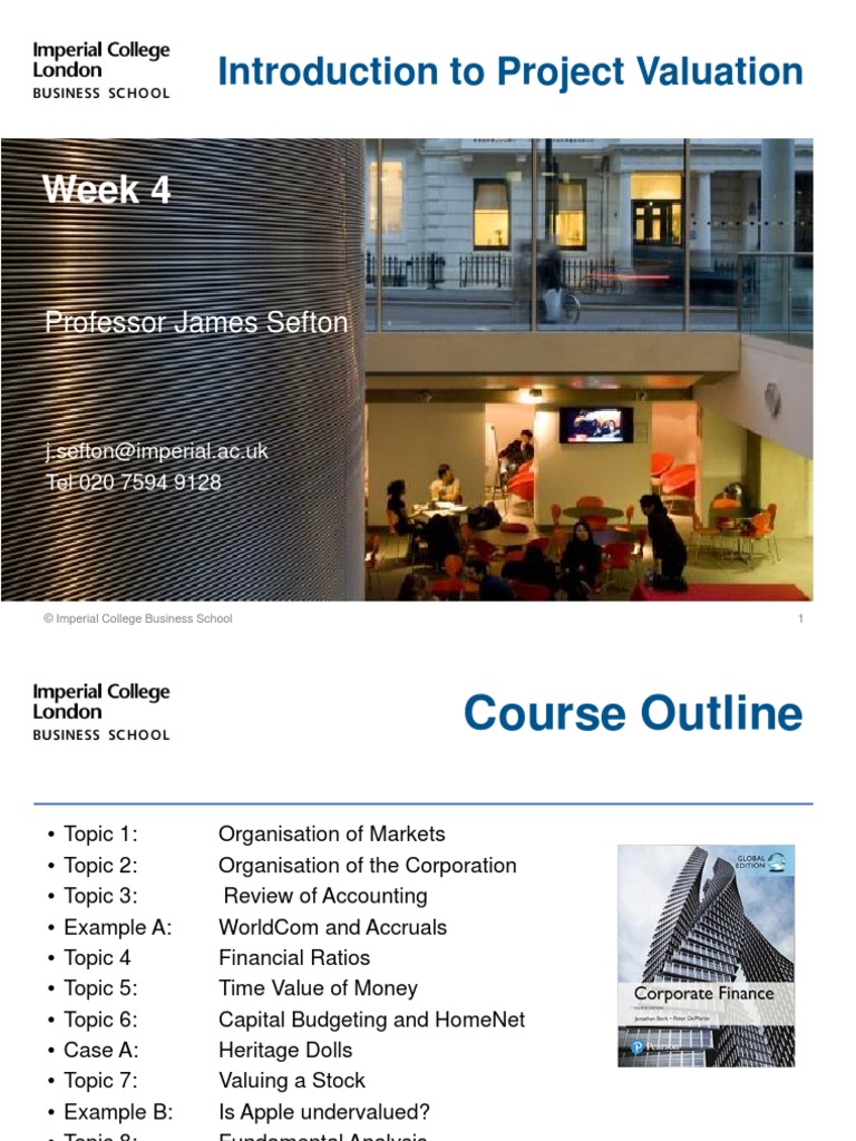 Project Valuation - Sefton - Lecture 4 | PDF | Discounted Cash Flow ...