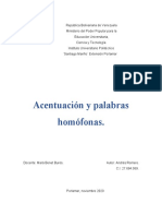 Acentuación y Palabras Homofanas