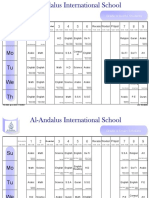 Upper Elementary Schedule (Classes) 2021-2022
