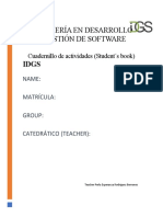 Ingeniería en Desarrollo Y Gestión de Software: Cuadernillo de Actividades (Student S Book)