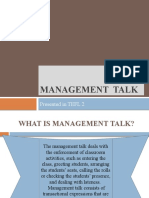 Tefl 2. Management Talk