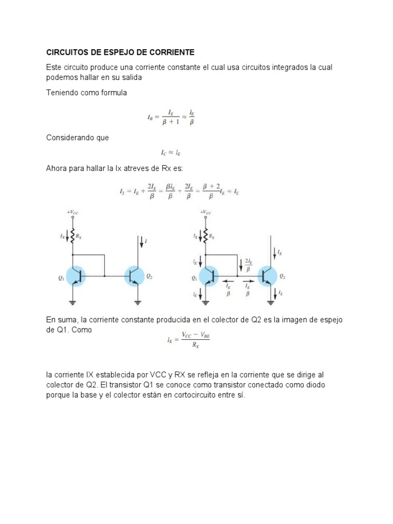 Circuitos de Espejo de Corriente PDF