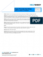 Medium Level Hydrogen Peroxide Test Strips 0 400ppm Peroxide PDF