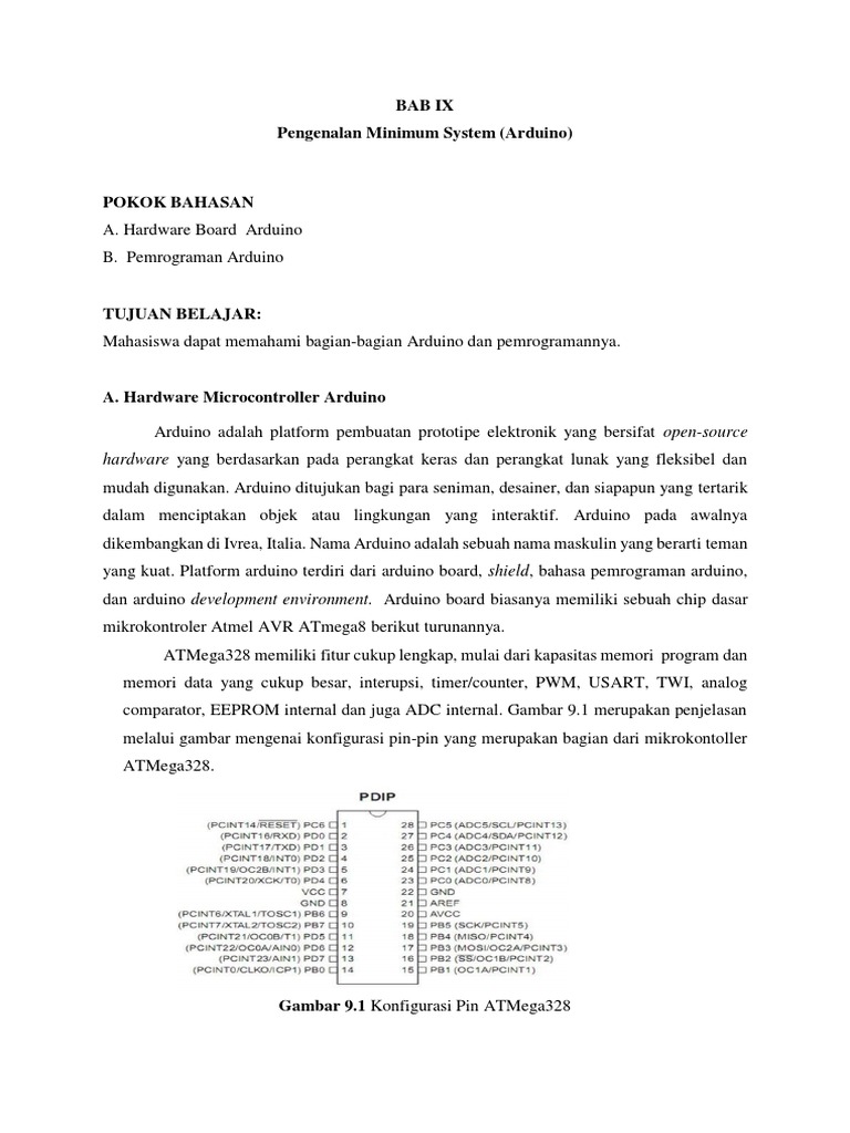 Sistem Minimum Arduino untuk Mahasiswa | PDF