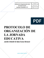 Protocolo de Organización de La Jornada Educativa