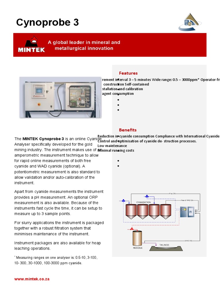 MINTEK Cynoprobe 3 Datasheet en | PDF | Cyanide | Titration