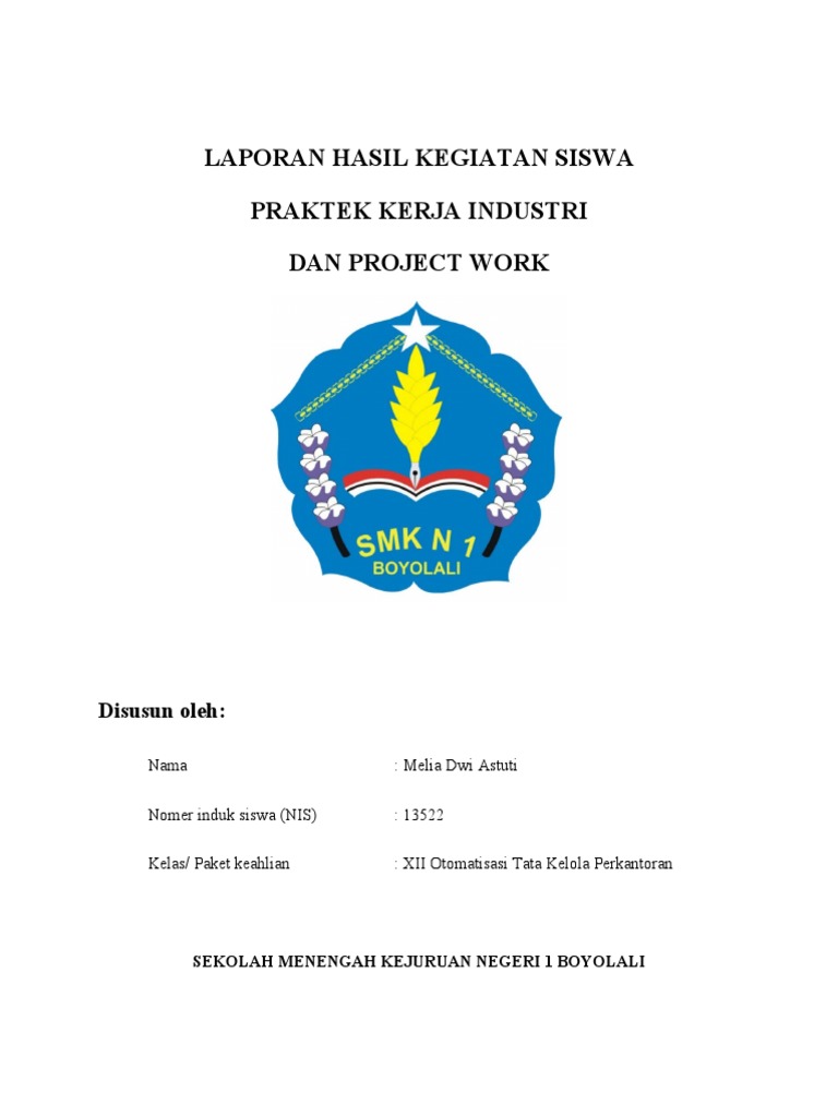Laporan PKL dan Project Work SMK 1 Boyolali | PDF | Karier ...
