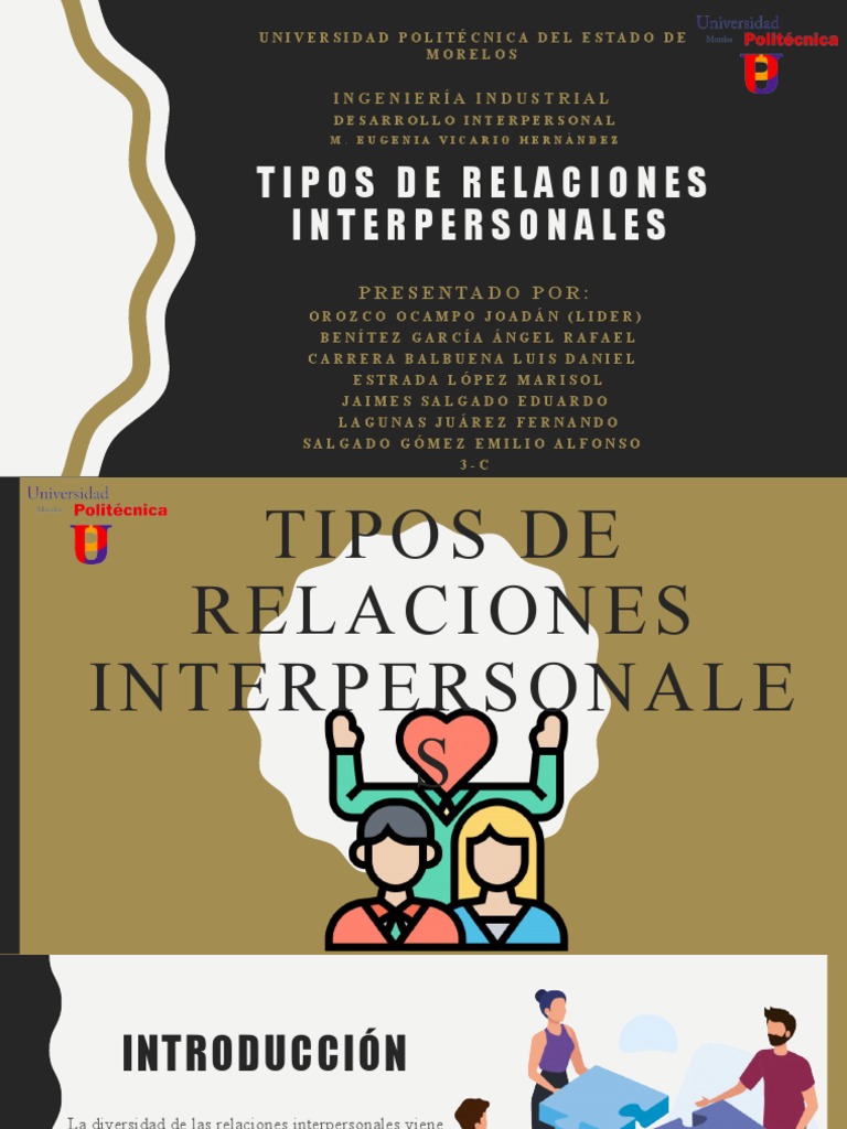 Tipos de Relaciones Interpersonales | PDF | Relaciones interpersonales ...
