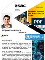 Protocolos Sanitarios Obras - Mag. Ramiro Castro - Tecnologia de La Construccion II - Co 621 h - Ing. Cachay Huaman