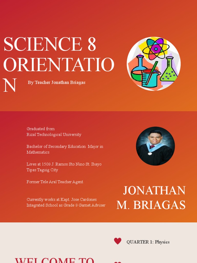 Grade 8 Science Orientation | PDF | Online And Offline | Communication