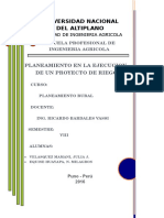 Planeamiento de Un Proyecto de Riego