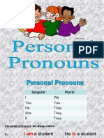 Personal pronouns and possessive adjectives