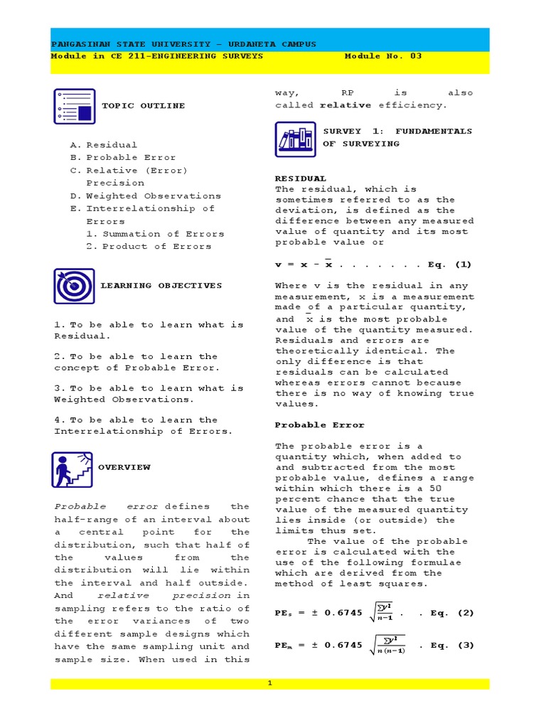 Module 3 Probable And Relative Errors Introduction To Fundamentals Of