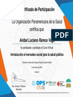 Introducción Al Mercadeo Social para La Salud Pública-Certificado Del Curso 1105047