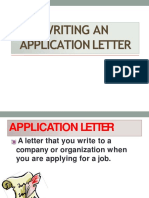 Writing An Application Letter