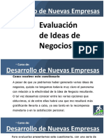 Curso Emprendedurismo Evaluar Ideas