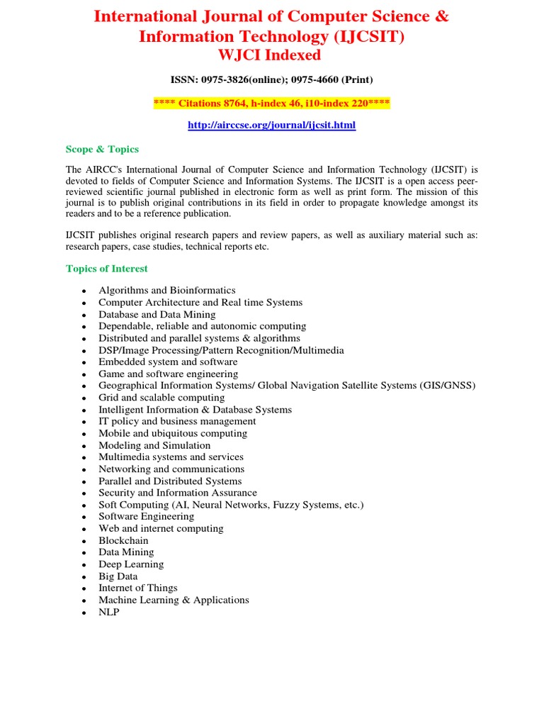 Computer Science Research Journal | PDF | Computing | Computer Science