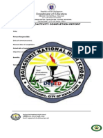Project/Activity Completion Report: Department of Education