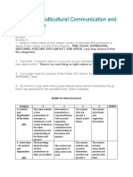 Activity On Multicultural Communication and Globalization