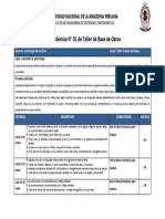 Rúbrica para Tarea Academica Nro 01 - TDB