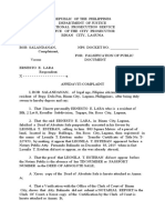 Affidavit Complaint For Falsification of Public Document Ernesto Lara