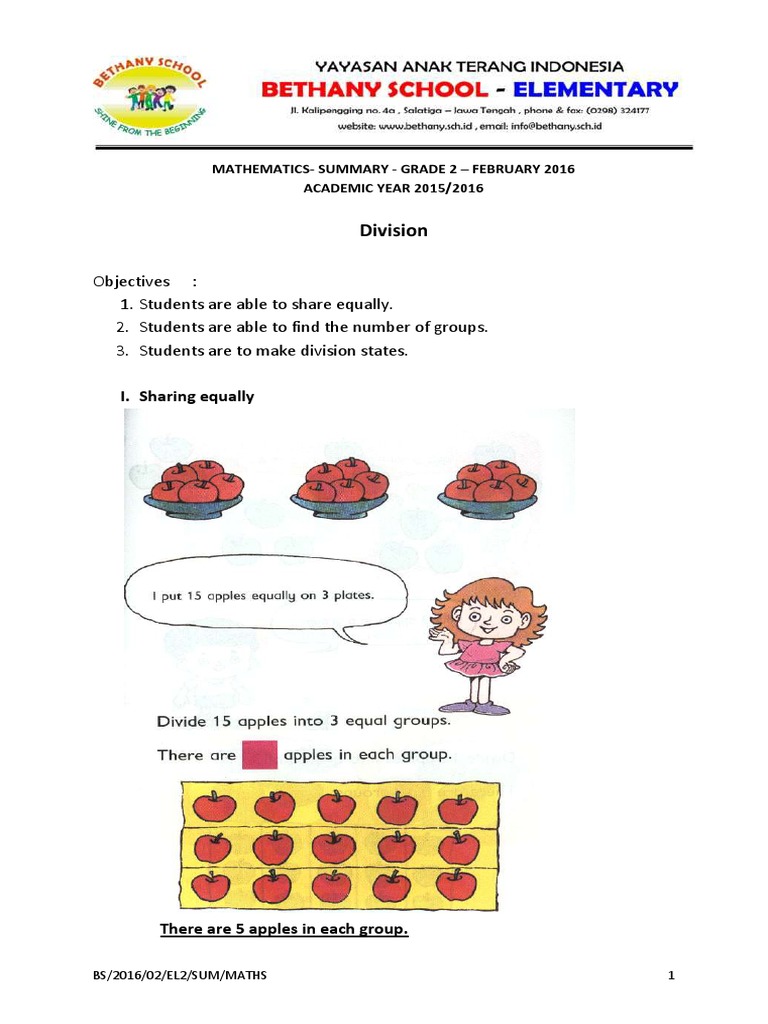 Grade 2 Mathematics Summary February 2016-01-25 2 | PDF | Wellness