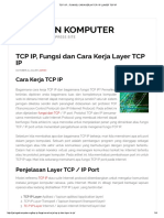 TCP - Ip - Fungsi, Cara Kerja TCP - Ip - Layer TCP Ip
