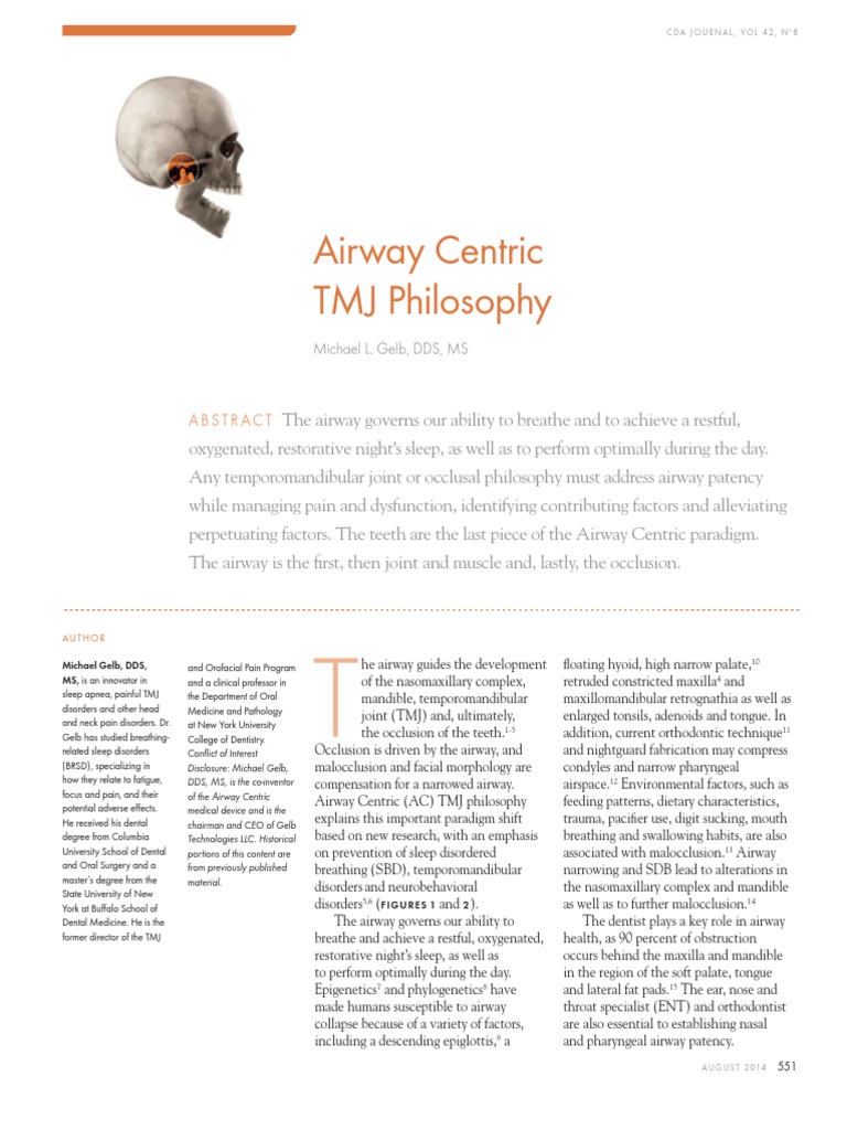 Airway Centric TMJ PDF Breathing Snoring