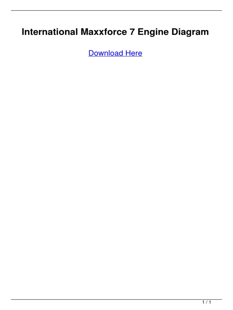 International Maxxforce 7 Engine Diagram | PDF