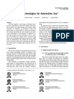 Materials and Technologies For Automotive Use: Abstract