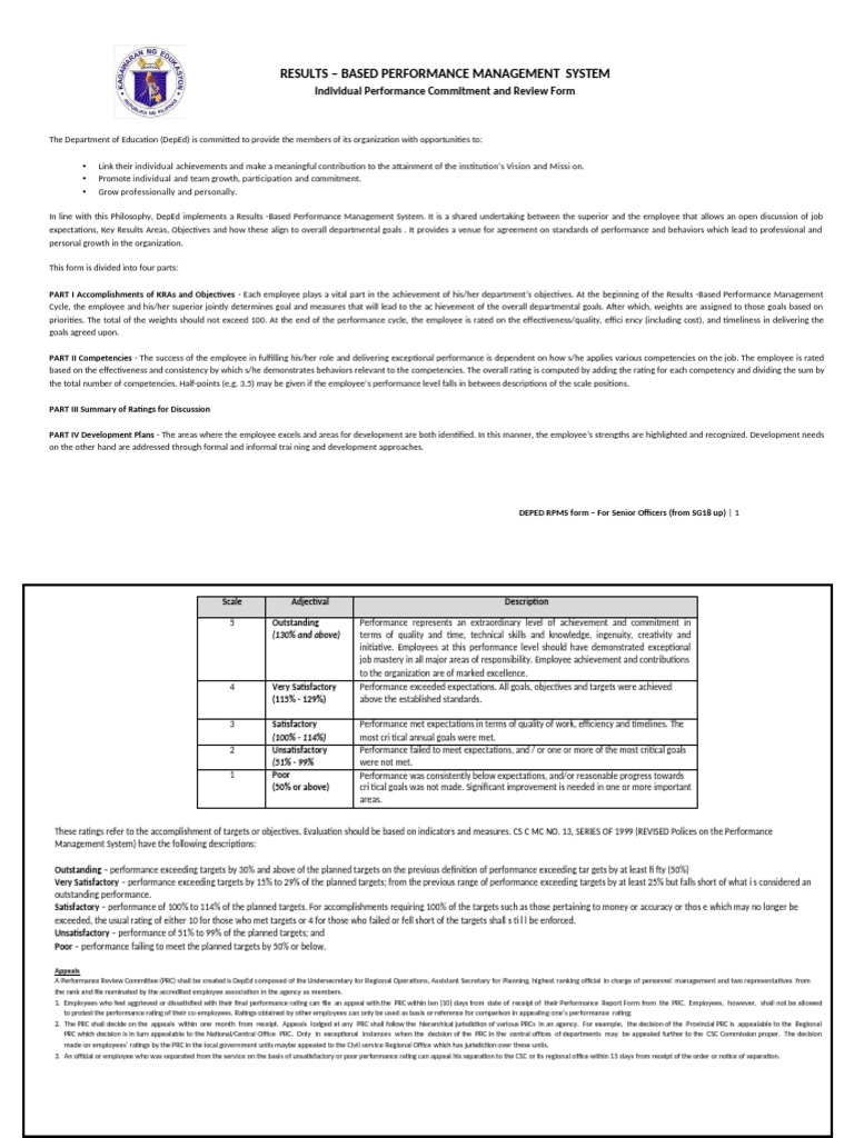DepEd Results-Based Performance Management | PDF | Goal | Business