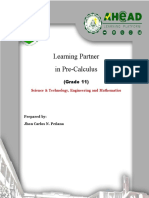Learning Partner in Pre-Calculus: (Grade 11)