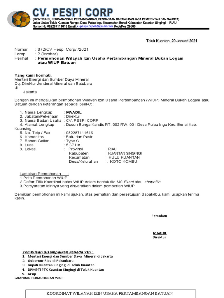 Permohonan WIUP Baru 2021 | PDF