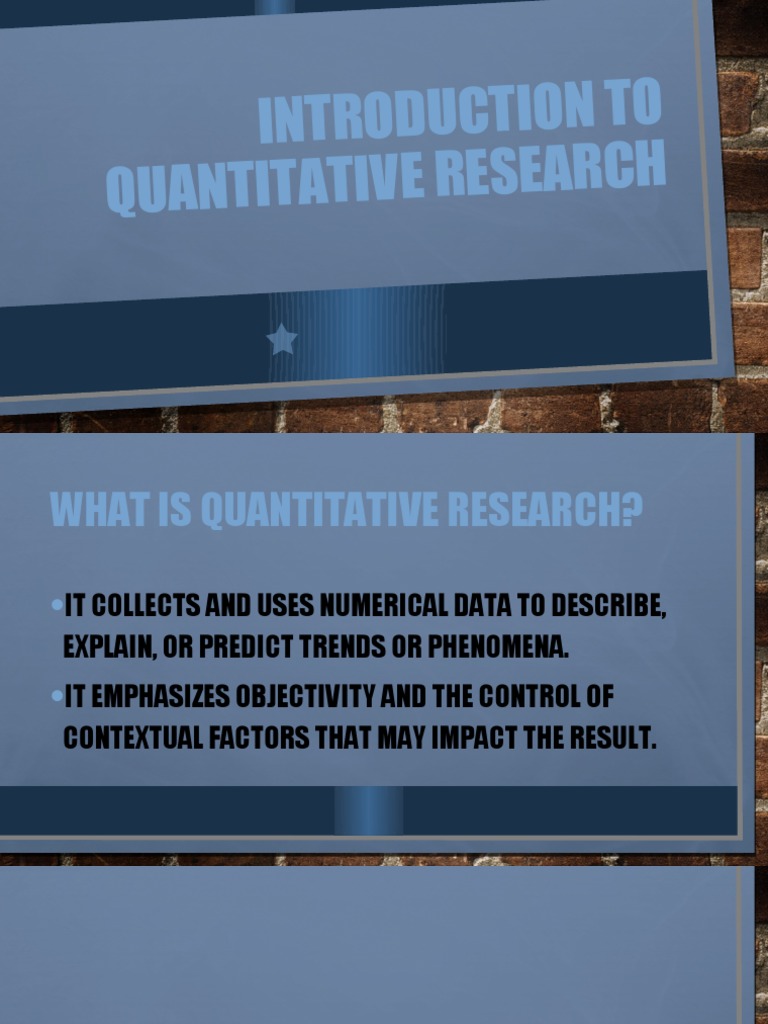 Understanding Quantitative Research Basics | PDF | Quantitative ...