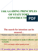 The Guiding Principles of Statutory Construction