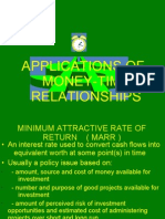 Applications of Money-Time Relationships