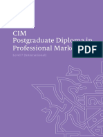Cim Level 7 Postgraduate Diploma in Professional Marketing Qualification Amendments