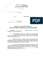 Urgent Ex-Parte Motion For Scanned Copies of Court Records