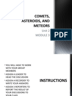 Comets, Asteroids, and Meteors