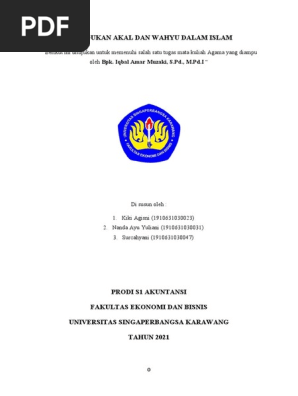 Kedudukan Akal Dan Wahyu Dalam Islam Pdf