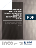 Corrosion Resistance of Nickel-Containing Alloys in Phosphoric Acid (CEB-4)