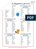 List 228 Common Adjectives