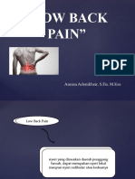 2. low back pain
