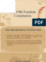 The 1986 Freedom Constitution and The 1987 Constitution