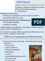 Defining HRM & Its Role in Organizational Effectiveness