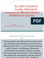 17 Memiliki Jiwa Tasamuh (Toleransi) Terhadap Perbedaan