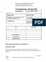 Terminal Examinations, Spring 2020: Course Title: International Business and WTO Course Code: ECO 404