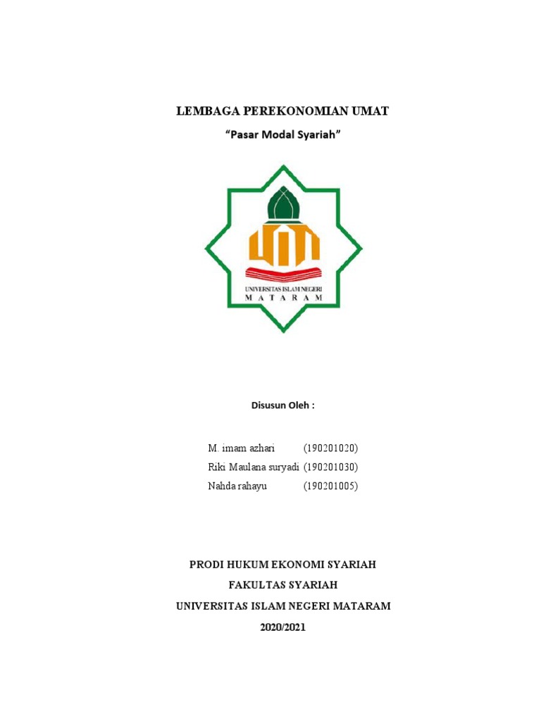 Pasar Modal Syariah Pdf