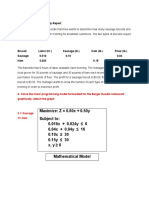 Maximize: Z 0.60x + 0.50y Subject To: 0.010x + 0.024y 6 0.04x + 0.04y 16 0.10x 30 0.15y 30 X, y 0 Mathematical Model