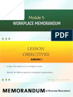 (M5 - MAIN) Workplace Memorandum